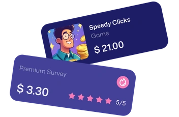 Joue à des jeux, réponds à des sondages et gagne de l'argent à tout moment et n'importe où ! Exemple de tâche avec récompense en argent