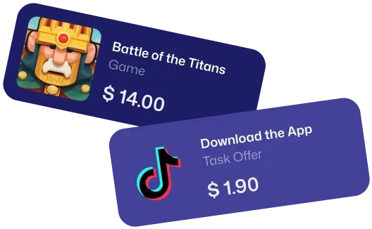 Play Games, Take Surveys & Get Rewarded — Anytime, Anywhere! Task example with money reward